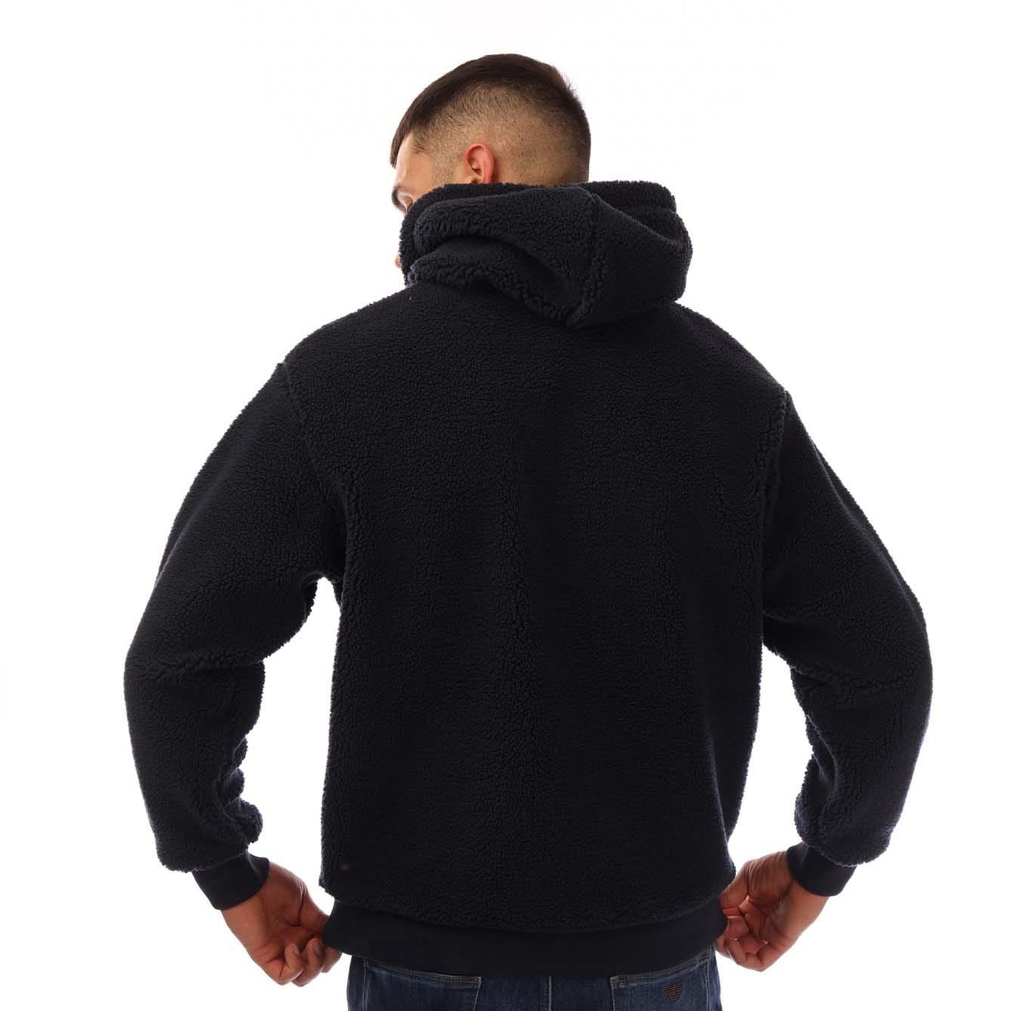 Blue - Back - Gant Mens Fleece Hoodie