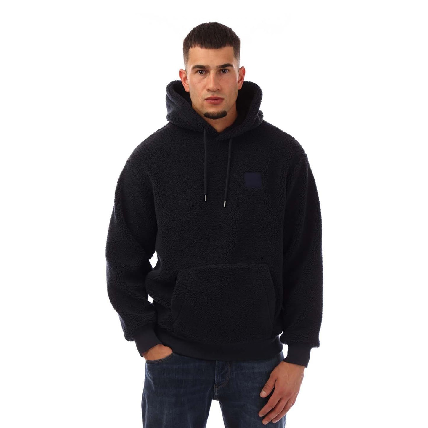 Blue - Front - Gant Mens Fleece Hoodie