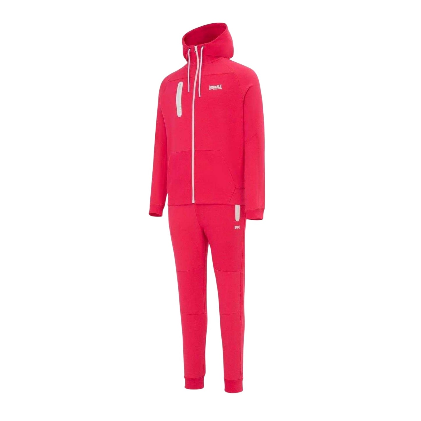 Red - Side - Lonsdale Mens Tracksuit