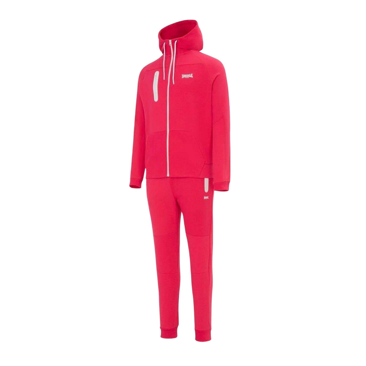 Red - Side - Lonsdale Mens Tracksuit
