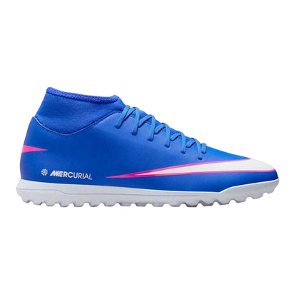 Blue-White-Pink - Front - Nike Mens Mercurial Superfly 10 Football Boots