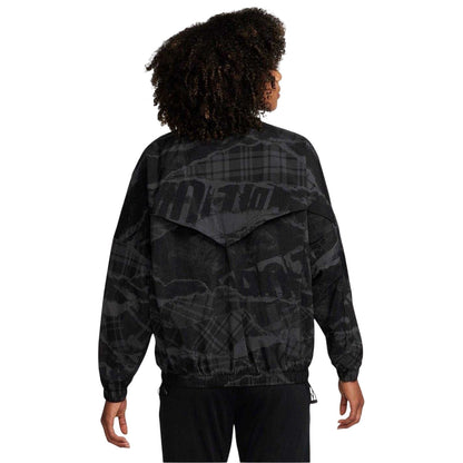 Black-Pink - Back - Nike Womens-Ladies Print Oversized Windrunner Jacket