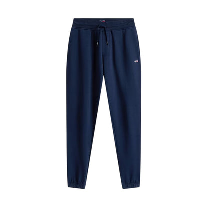 Dark Navy - Front - Tommy Jeans Mens Cotton Flag Joggers