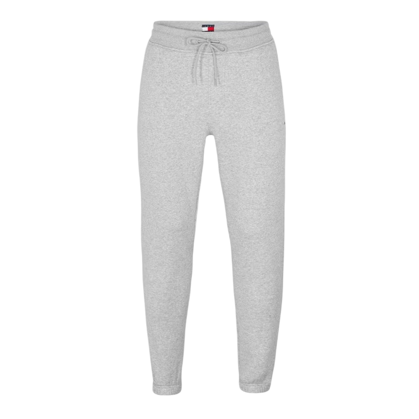 Light Grey - Front - Tommy Jeans Mens Cotton Flag Joggers