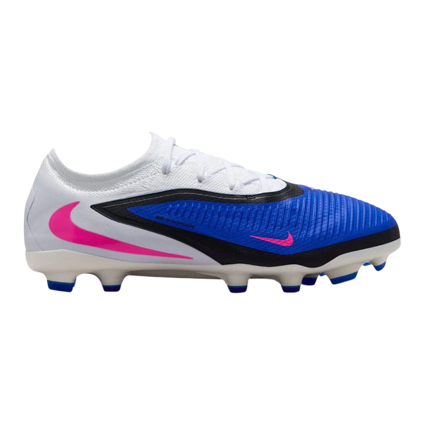 Blue-White-Pink - Front - Nike Childrens-Kids Phantom 6 Pro Football Boots