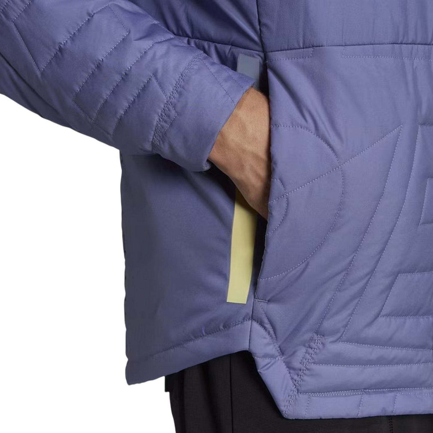 Violet-Yellow - Lifestyle - Adidas Mens Terrex Myshelter Insulated Hooded Jacket