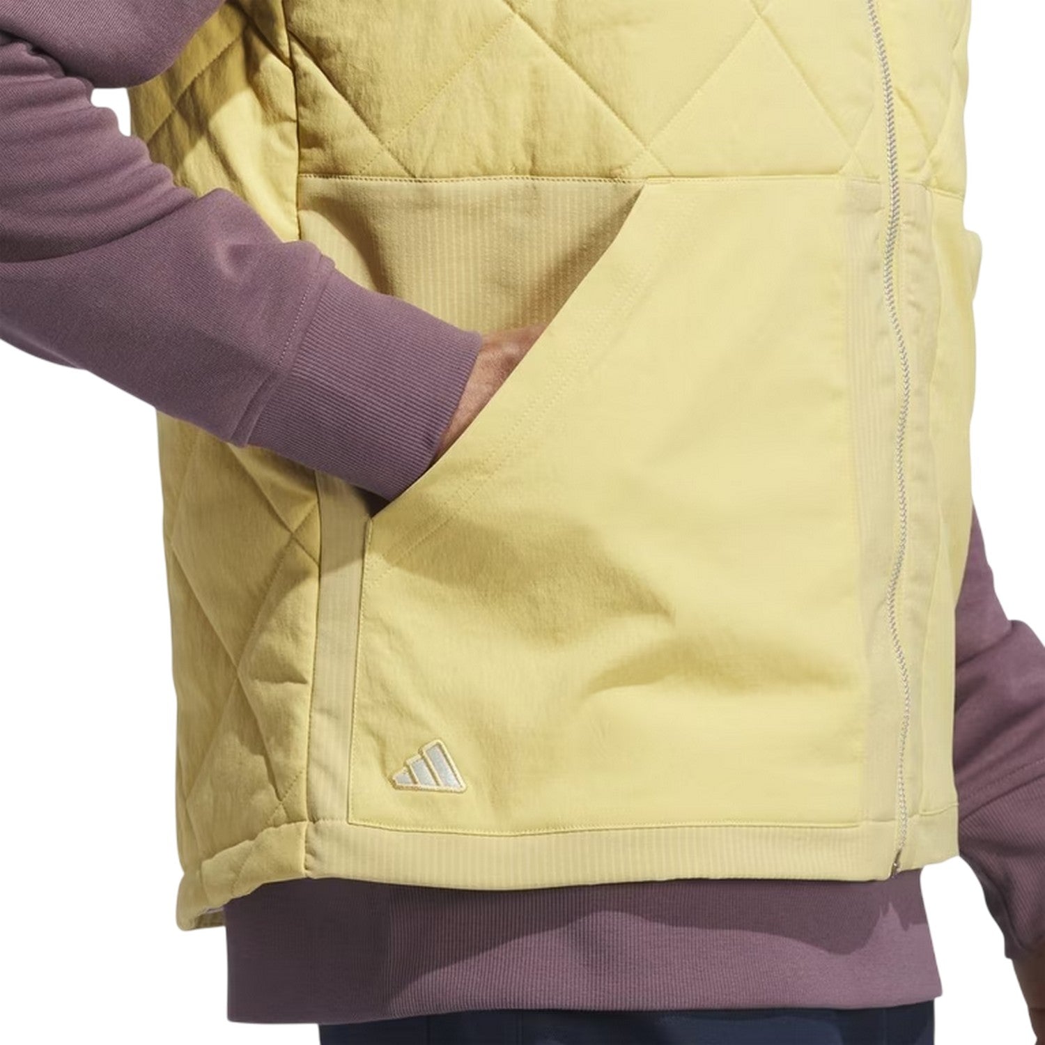 Oat - Pack Shot - Adidas Mens Go-To Quilted Water Repellent Gilet