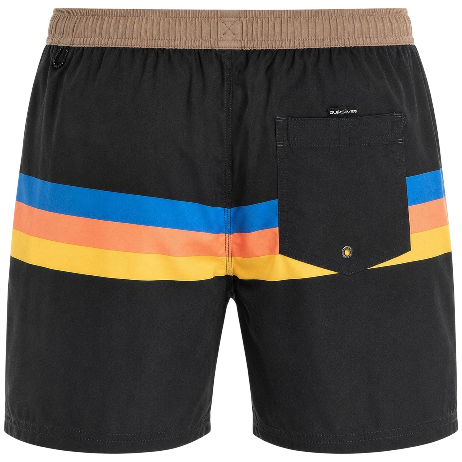 Black-Multicoloured - Back - Quiksilver Mens Stripes Swim Shorts