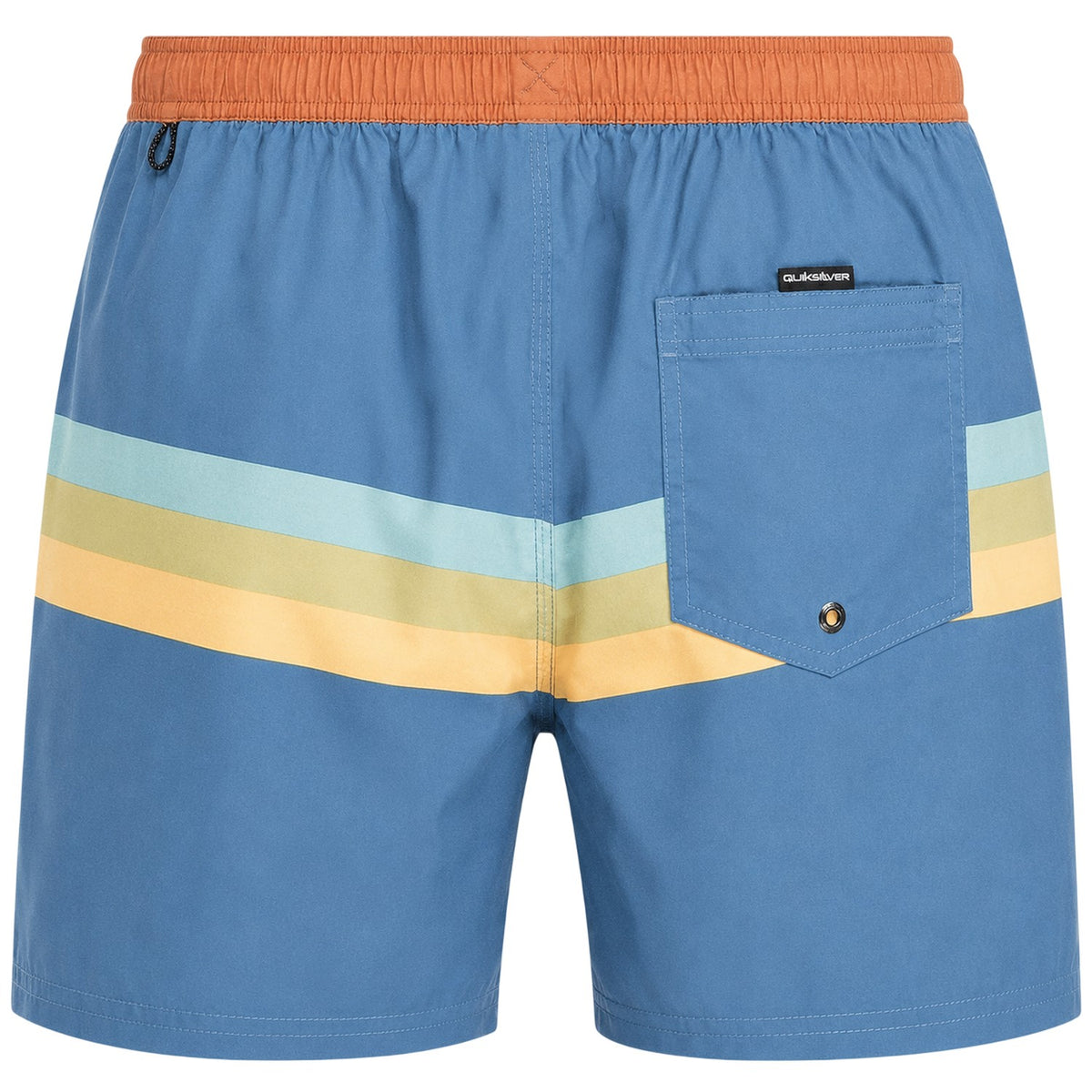 Coronet Blue - Back - Quiksilver Mens Stripes Swim Shorts