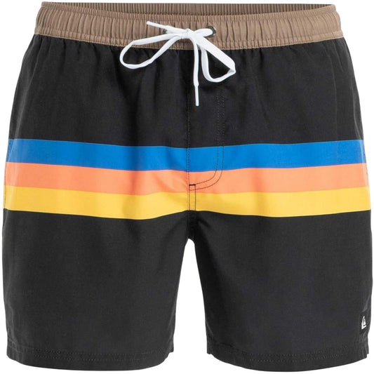 Black-Multicoloured - Front - Quiksilver Mens Stripes Swim Shorts