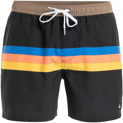 Black-Multicoloured - Front - Quiksilver Mens Stripes Swim Shorts
