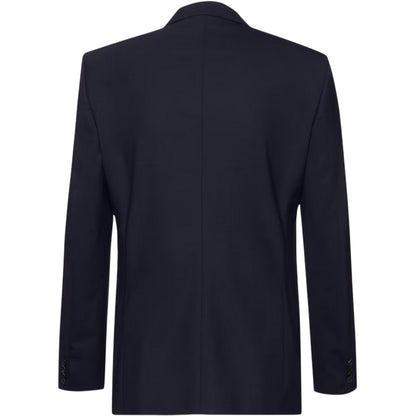 Dark Blue - Back - Boss Mens Flap Pocket Suit Jacket