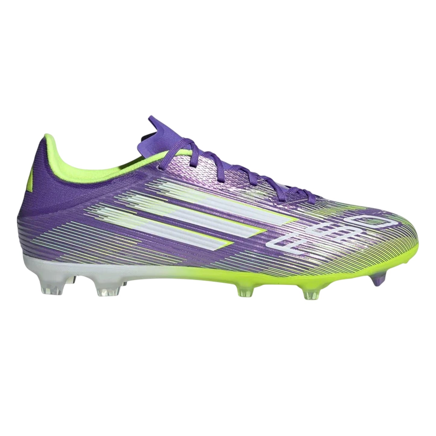 Purple-White - Front - Adidas Mens F50 League Football Boots