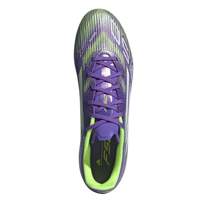 Purple-White - Back - Adidas Mens F50 League Football Boots