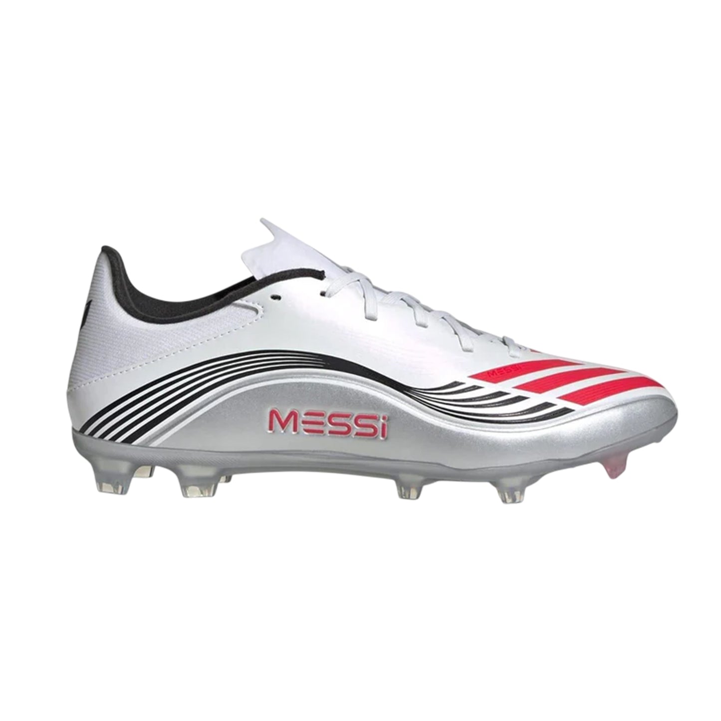 White-Red - Front - Adidas Mens F50 League Football Boots