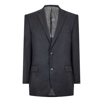 Charcoal - Front - Pierre Cardin Mens Regular Suit Jacket