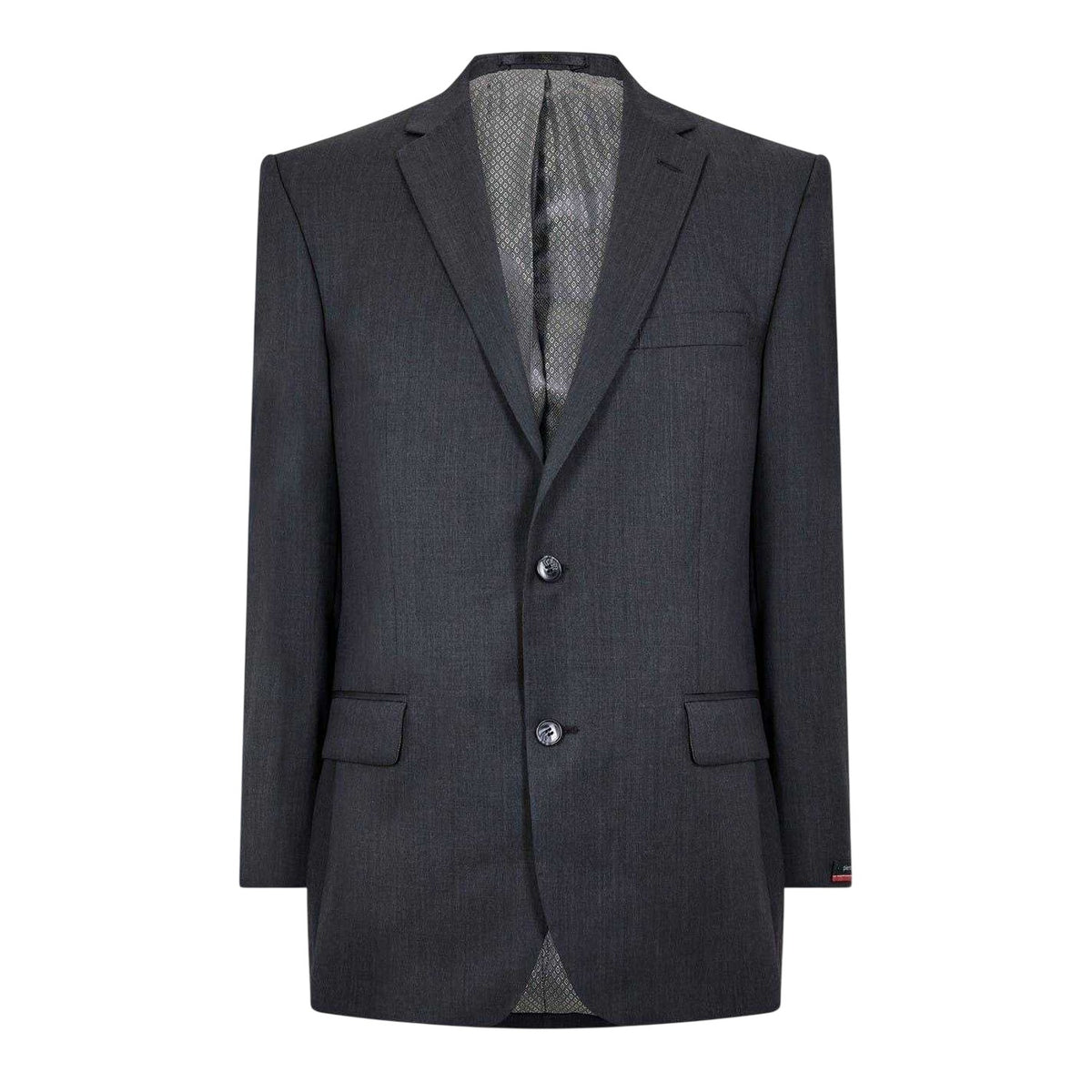 Charcoal - Front - Pierre Cardin Mens Regular Suit Jacket