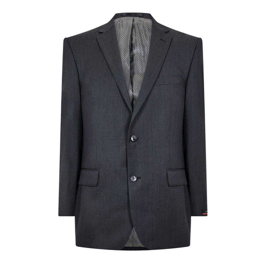 Charcoal - Front - Pierre Cardin Mens Regular Suit Jacket