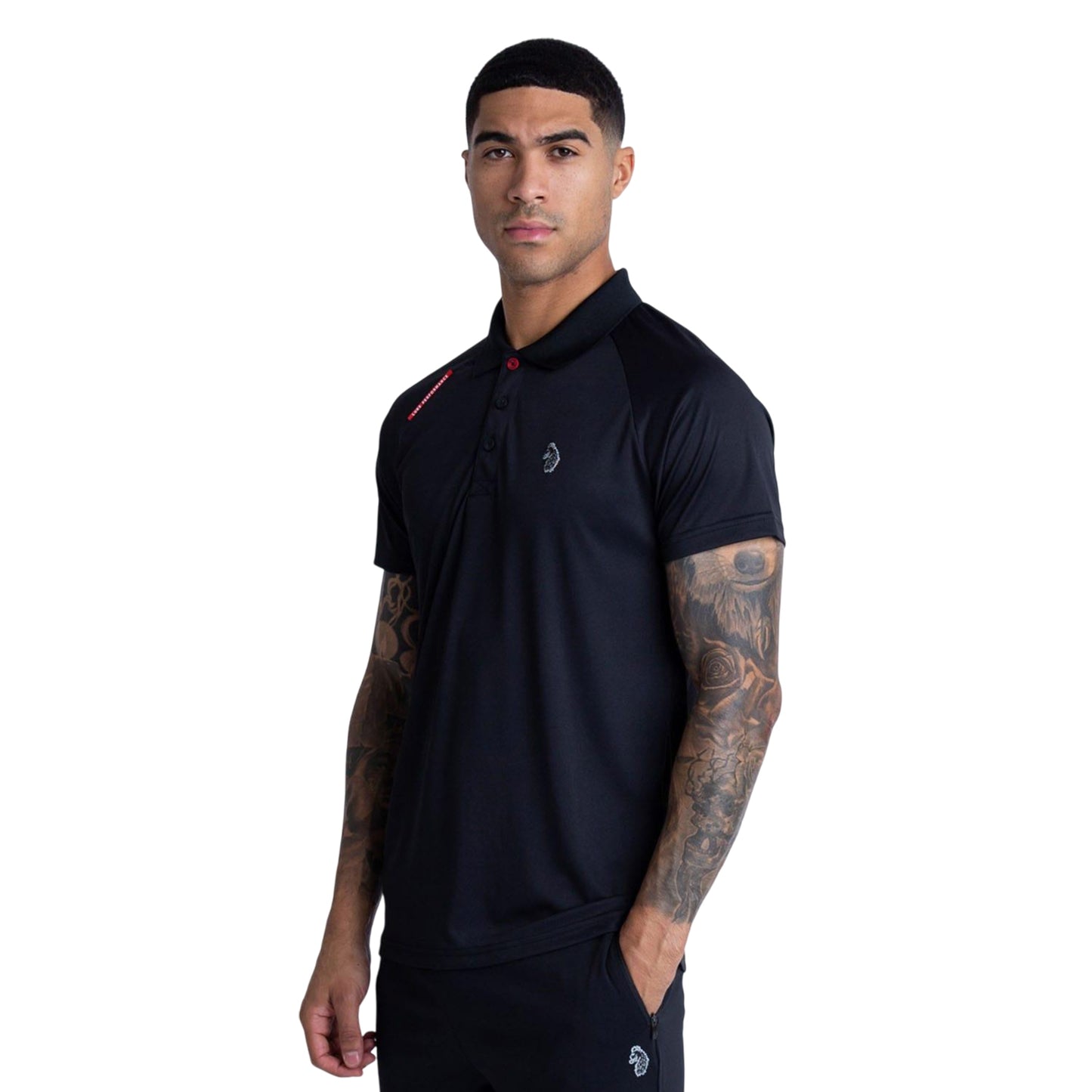 Black - Side - Luke 1977 Mens Thomas Performance Polo Shirt