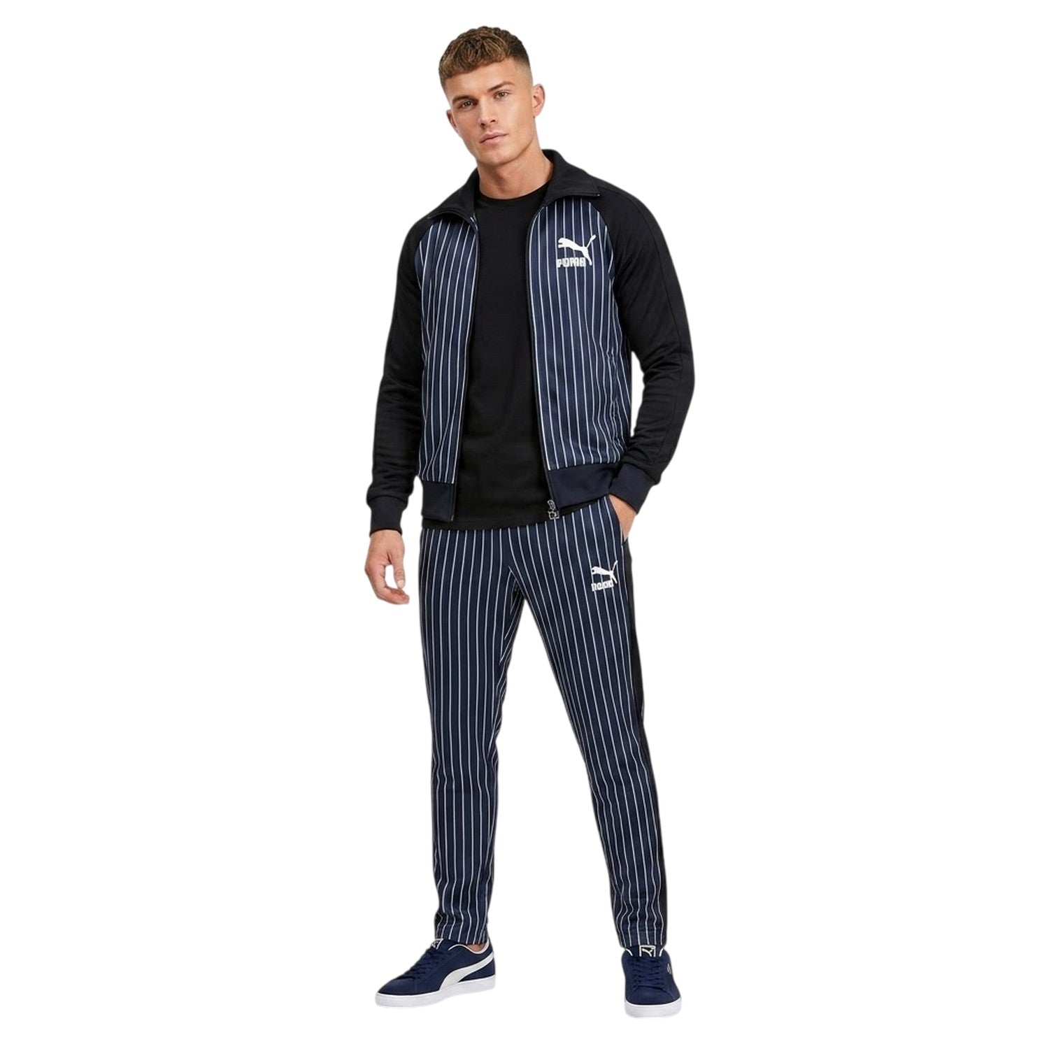 Black - Lifestyle - Puma Mens Raglan Track Jacket
