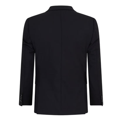 Black - Back - Boss Mens Lapel Collar Regular Formal Suit Jacket