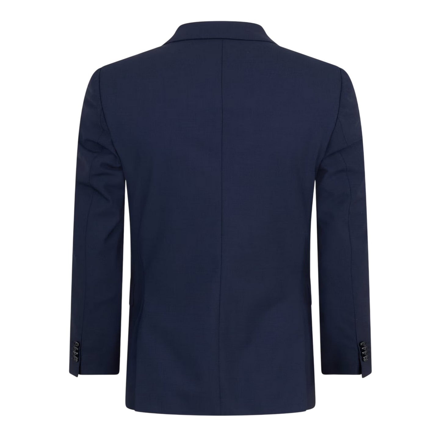 Blue - Back - Boss Mens Lapel Collar Regular Formal Suit Jacket