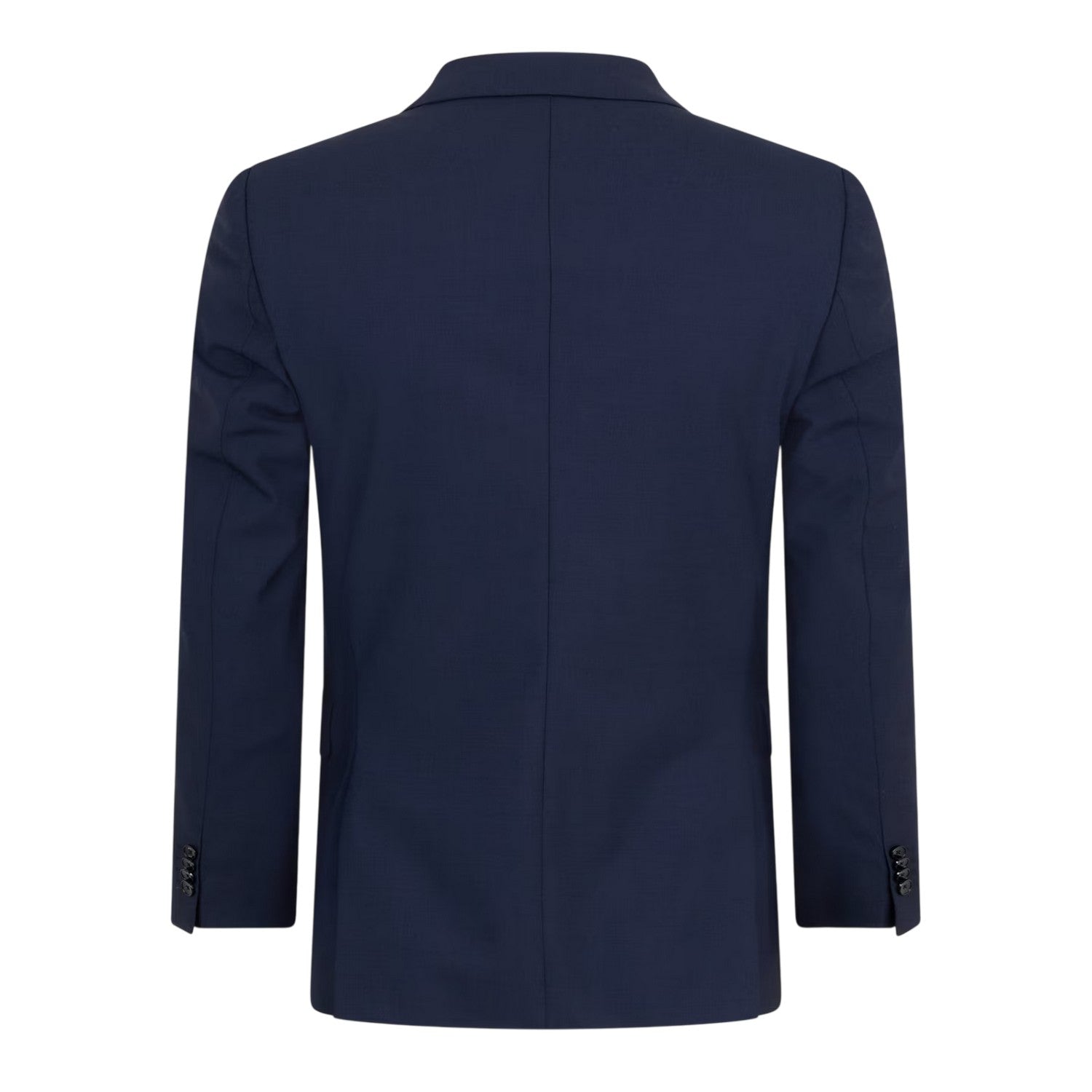 Blue - Back - Boss Mens Lapel Collar Regular Formal Suit Jacket