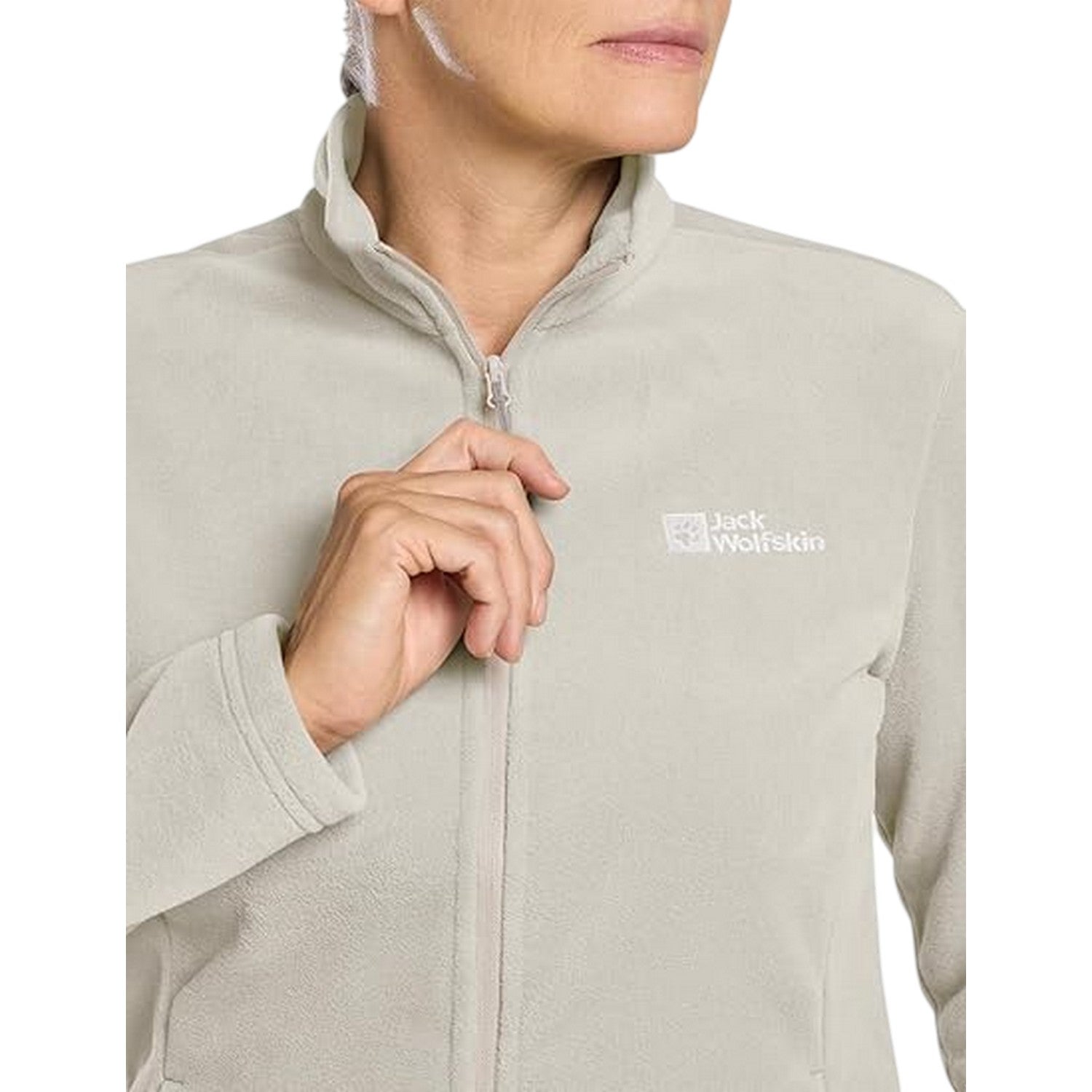 Sand - Side - Jack Wolfskin Womens-Ladies Taunus Fleece Jacket
