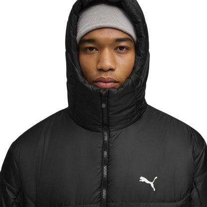 Puma Black - Side - Puma Mens Essentials Insulated Hooded Jacket