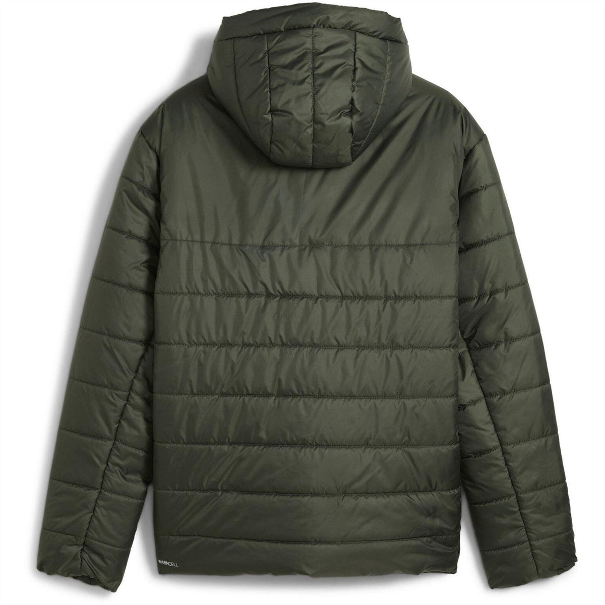 Dark Olive - Back - Puma Mens Essentials Insulated Hooded Jacket