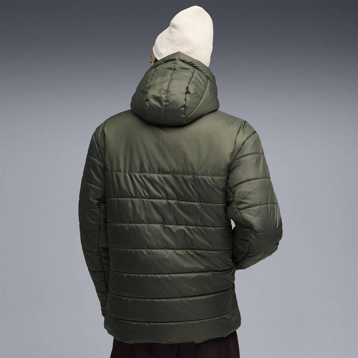 Dark Olive - Lifestyle - Puma Mens Essentials Insulated Hooded Jacket