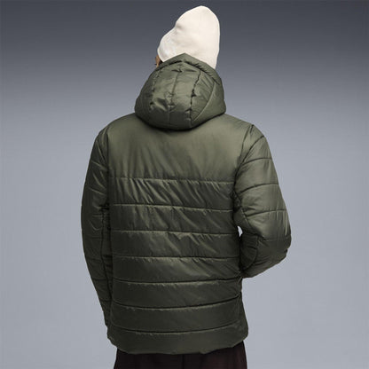 Dark Olive - Lifestyle - Puma Mens Essentials Insulated Hooded Jacket