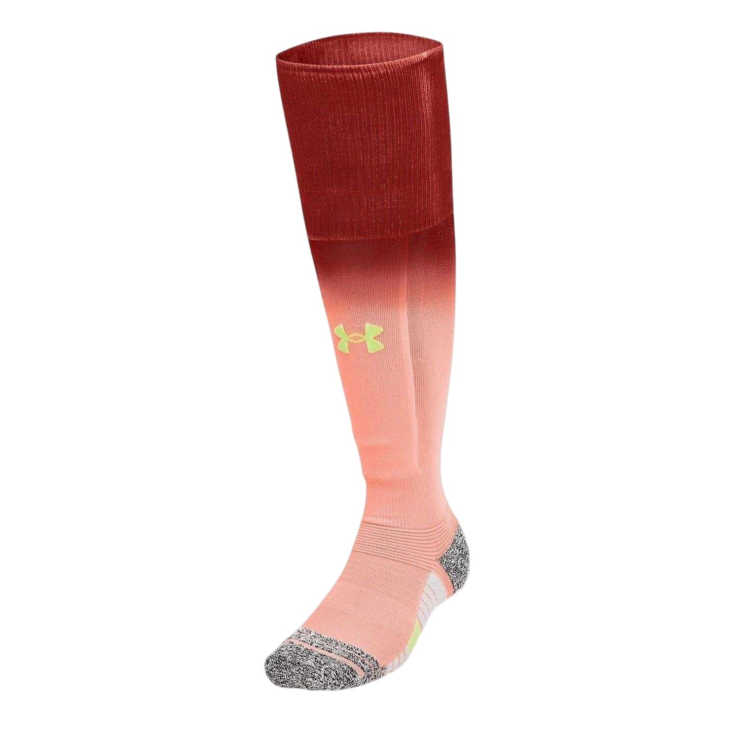 Orange-Maroon - Front - Under Armour Unisex Adult Magnetico Ombre Pocket Sports Socks