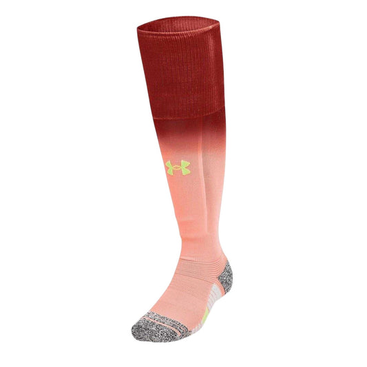 Orange-Maroon - Front - Under Armour Unisex Adult Magnetico Ombre Pocket Sports Socks