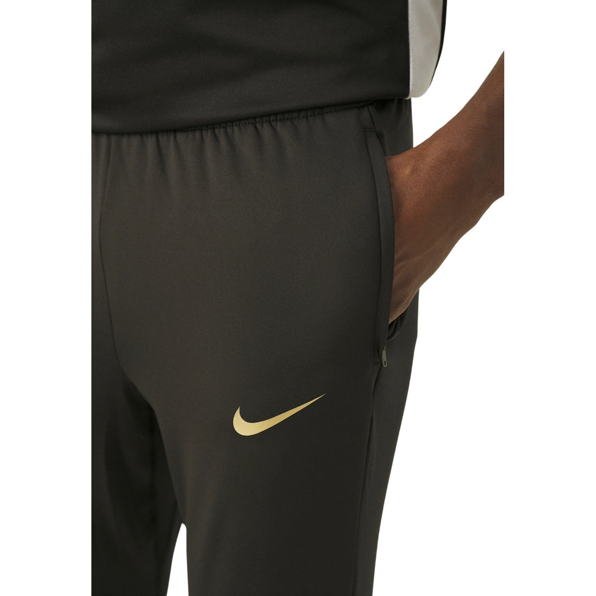 Black-Gold - Side - Nike Mens Strike Dri-FIT Tracksuit Bottoms