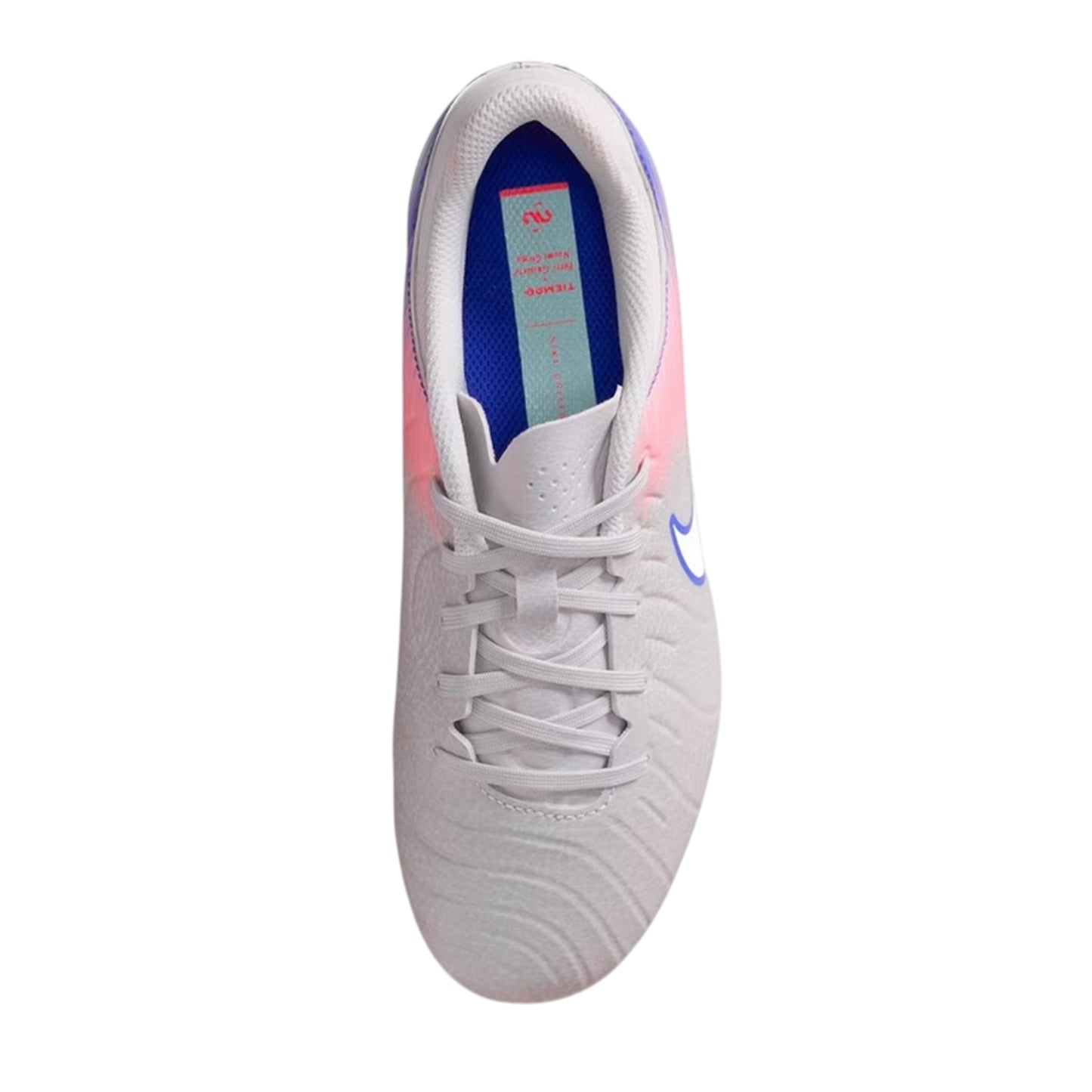 Grey-Blue - Back - Nike Childrens-Kids Tiempo Legend 10 Firm Ground Football Boots