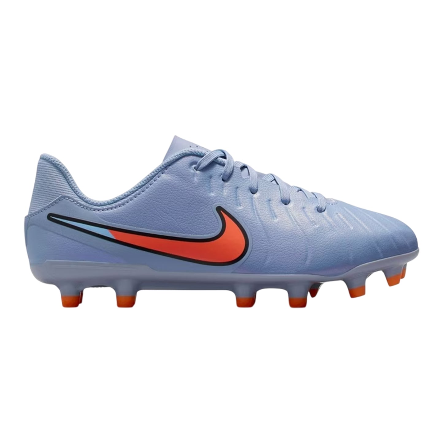 Blue-Black - Front - Nike Childrens-Kids Tiempo Legend 10 Firm Ground Football Boots