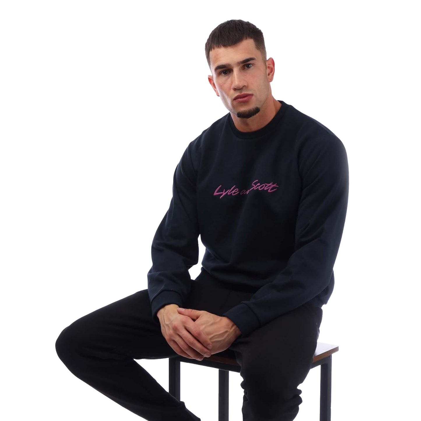Navy - Lifestyle - Lyle & Scott Mens Script Sweatshirt