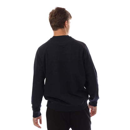 Navy-White - Back - Lyle & Scott Mens Script Sweatshirt