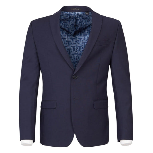 Navy - Front - Ted Baker Mens Slim Suit Jacket