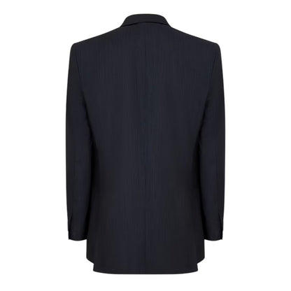Navy - Back - Pierre Cardin Mens Striped Suit Jacket