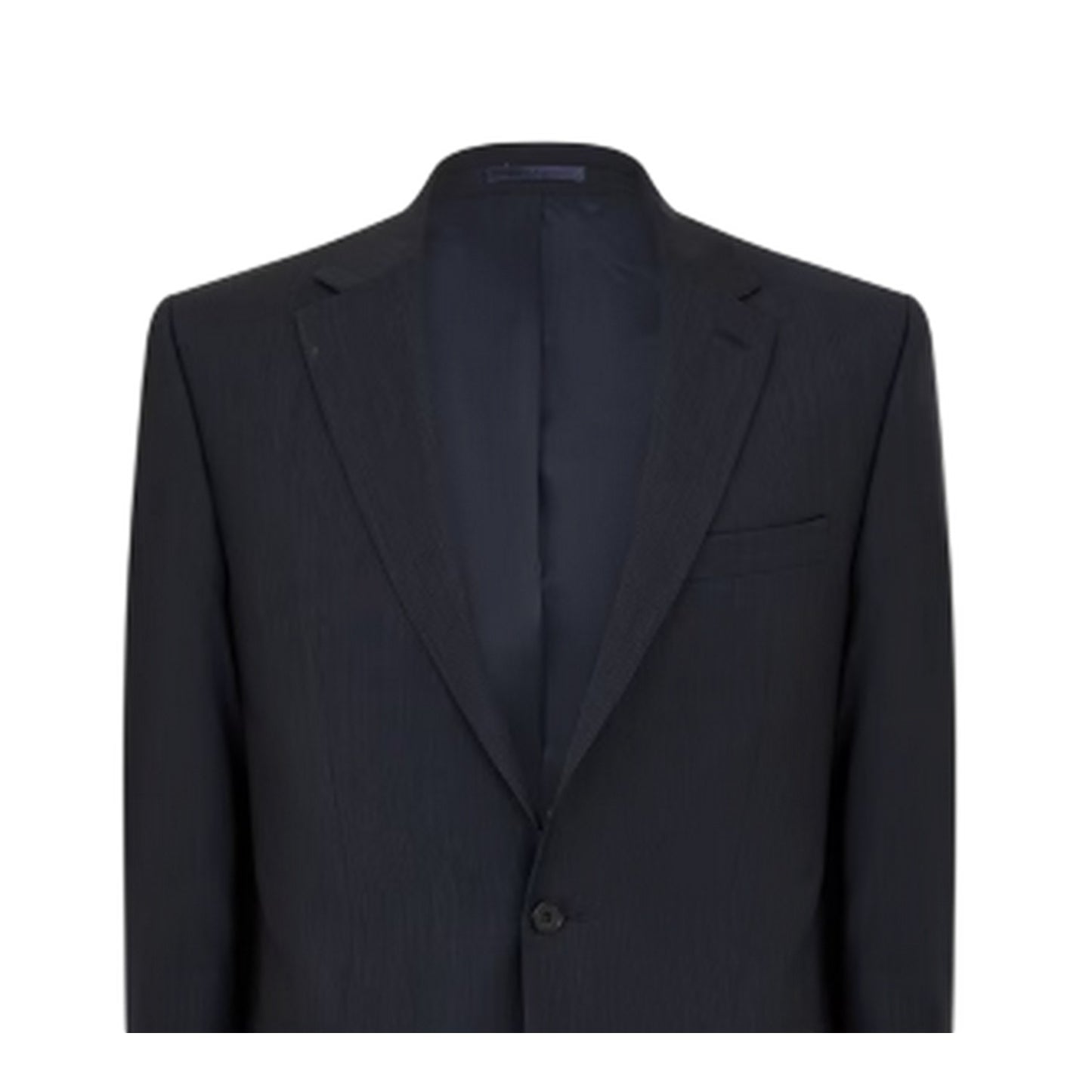 Navy - Side - Pierre Cardin Mens Striped Suit Jacket