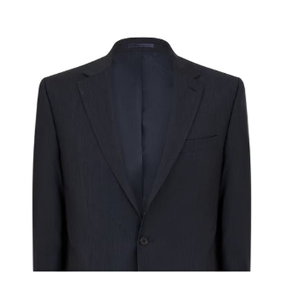 Navy - Side - Pierre Cardin Mens Striped Suit Jacket