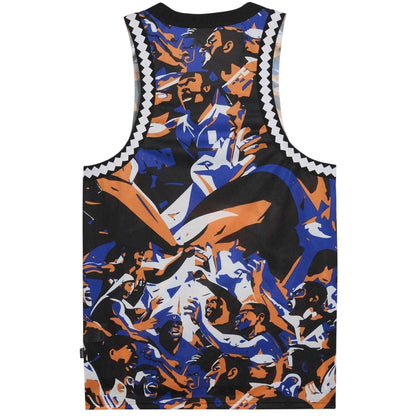 Blue-Black - Back - Puma Mens Performance Sleeveless Basketball Jersey