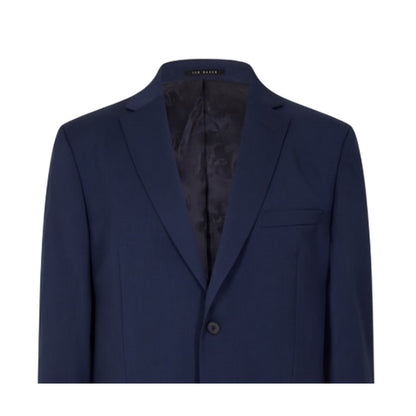 Blue - Side - Ted Baker Mens Premium Twill Regular Suit Jacket