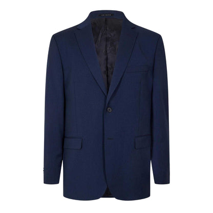 Blue - Front - Ted Baker Mens Premium Twill Regular Suit Jacket
