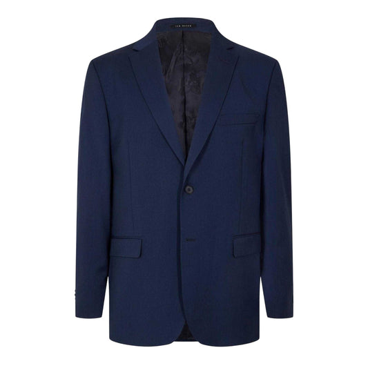 Blue - Front - Ted Baker Mens Premium Twill Regular Suit Jacket