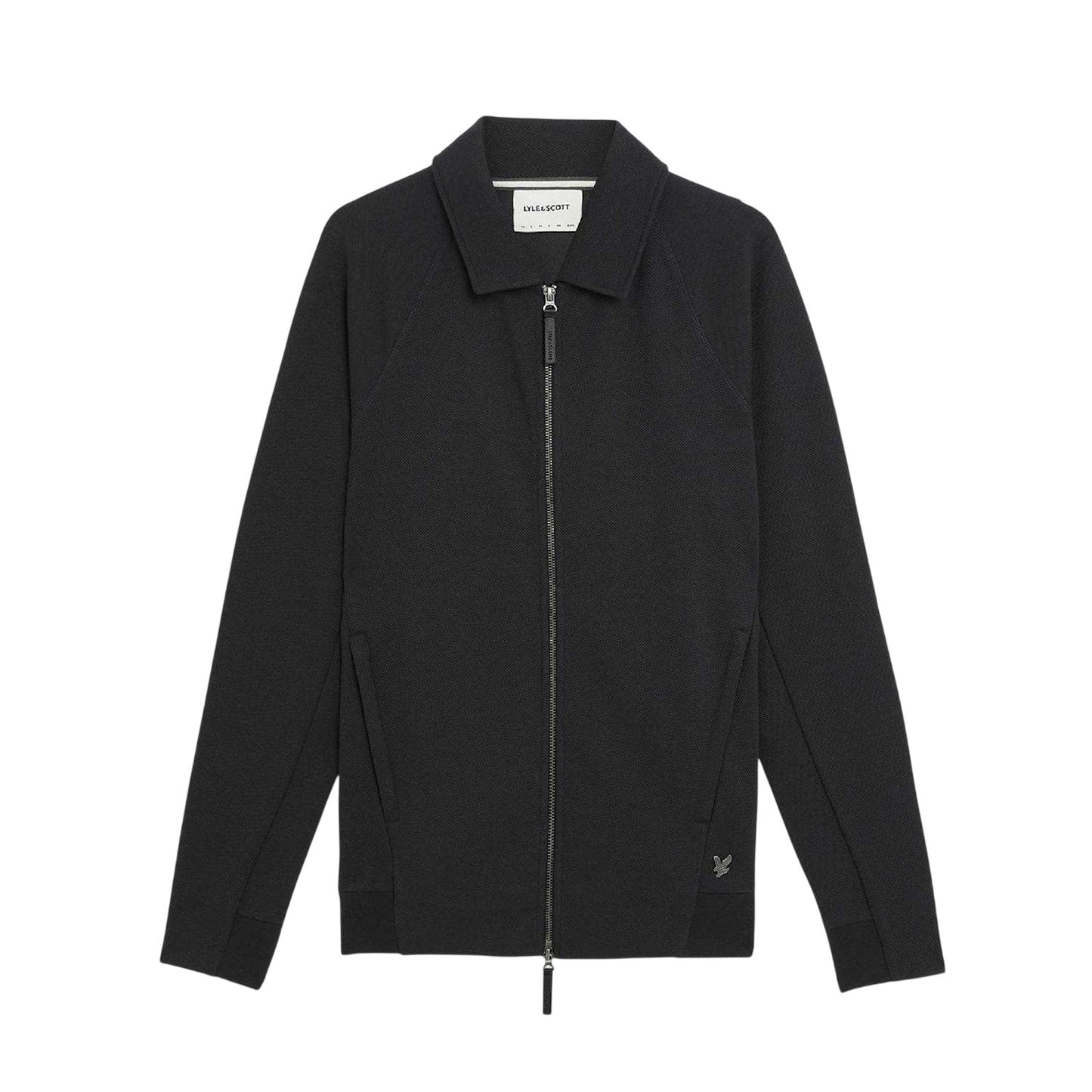 Black - Front - Lyle & Scott Mens Interlock Full Zip Regular Jacket