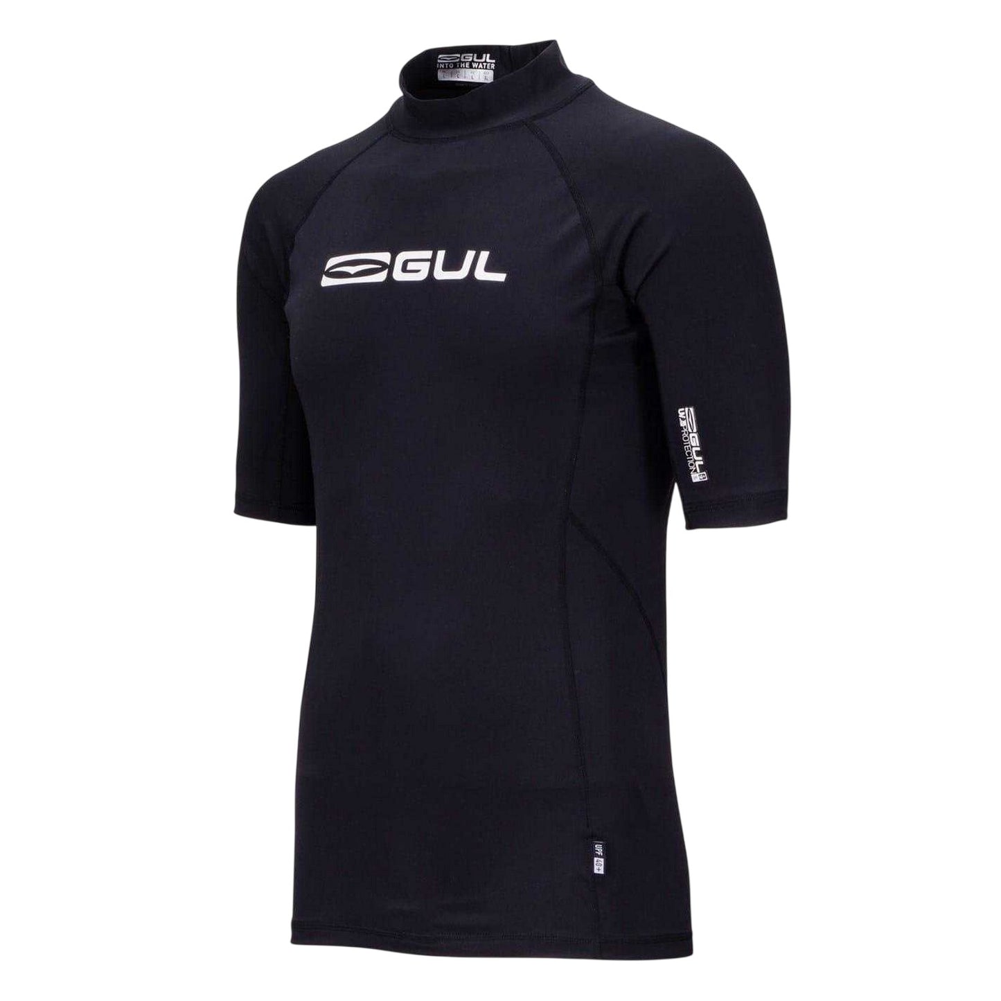 Black - Side - Gul Mens Logo Rash Guard