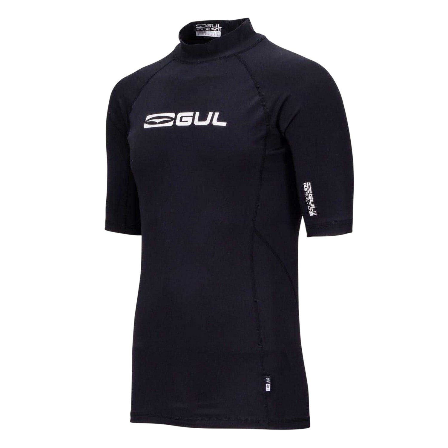 Black - Side - Gul Mens Logo Rash Guard